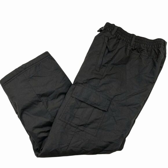 Sport Essentials Cargo Snow Ski Pants Youth 12 Black Insulated Winter Outdoor - Picture 4 of 11